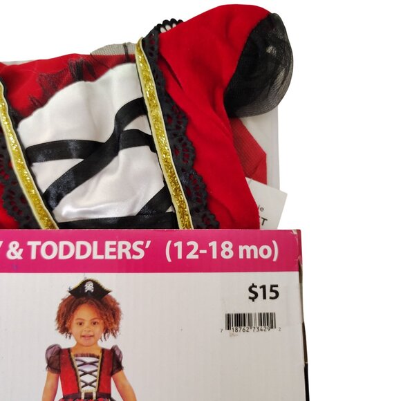 Toddler Girls 12 to 18M High Seas Cutie Complete Pirate Halloween Costume - Picture 6 of 10